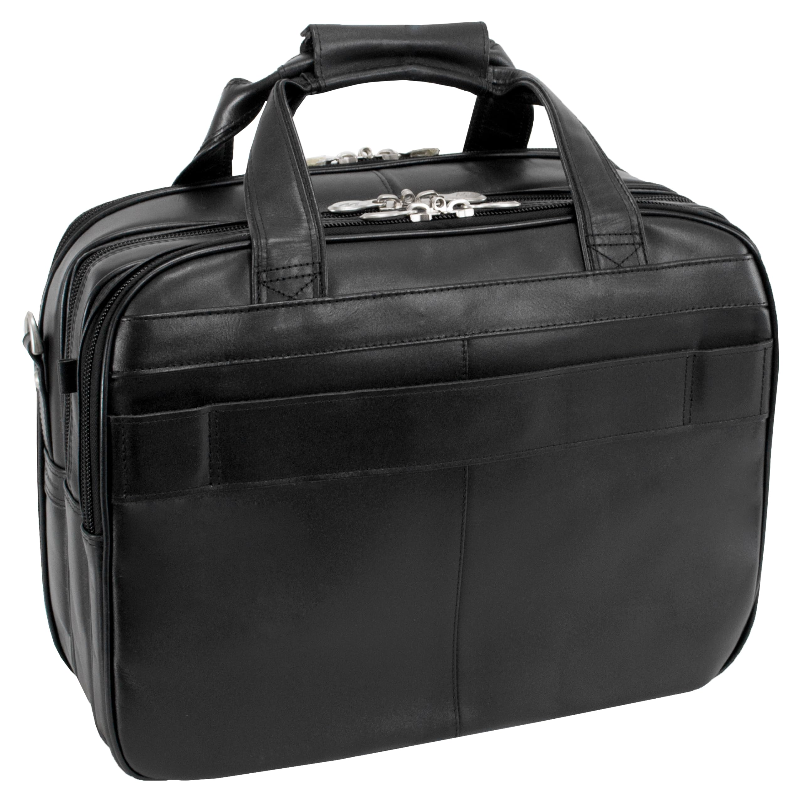 Alt View 8. McKleinUSA - 17-inch Laptop Leather Detachable Wheeled Overnight Case Removable Briefcase Chicago - Black.