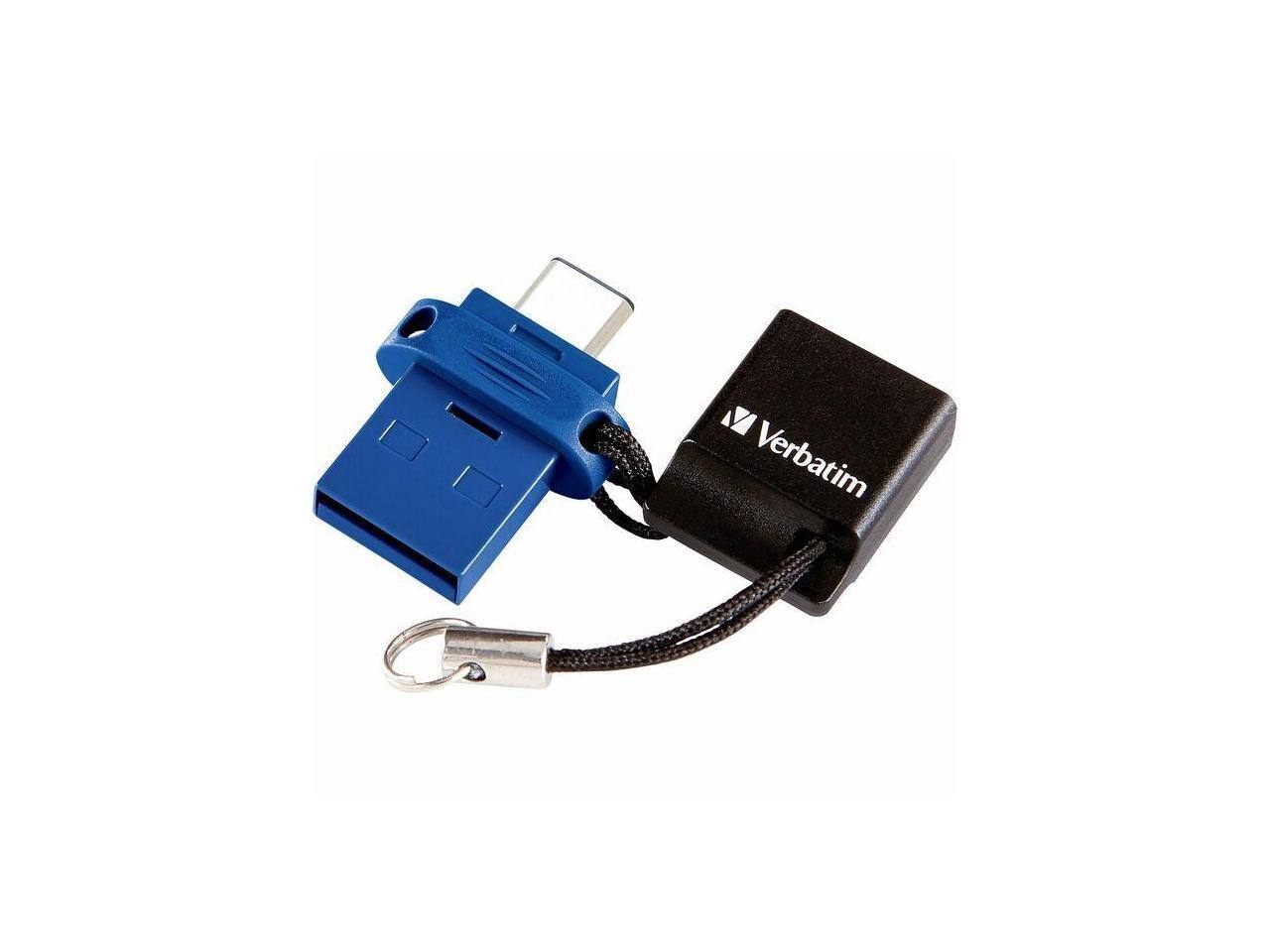 Alt View 2. Verbatim - Verbatim Store 'n' Go Dual 128GB USB 3.2 (Type A + C) Flash Drive - Blue - Lifetime Warranty - Blue.