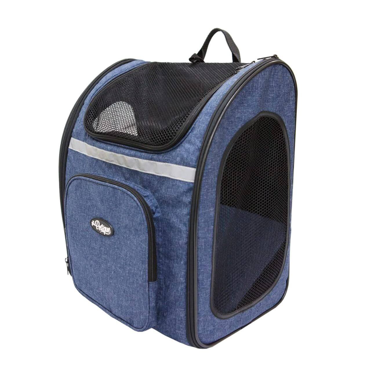 Left. Petique - Petique Pet Backpacker, Pet Carrier for Small Size Pets, Ventilated Backpack Bag for Cats & Dogs.