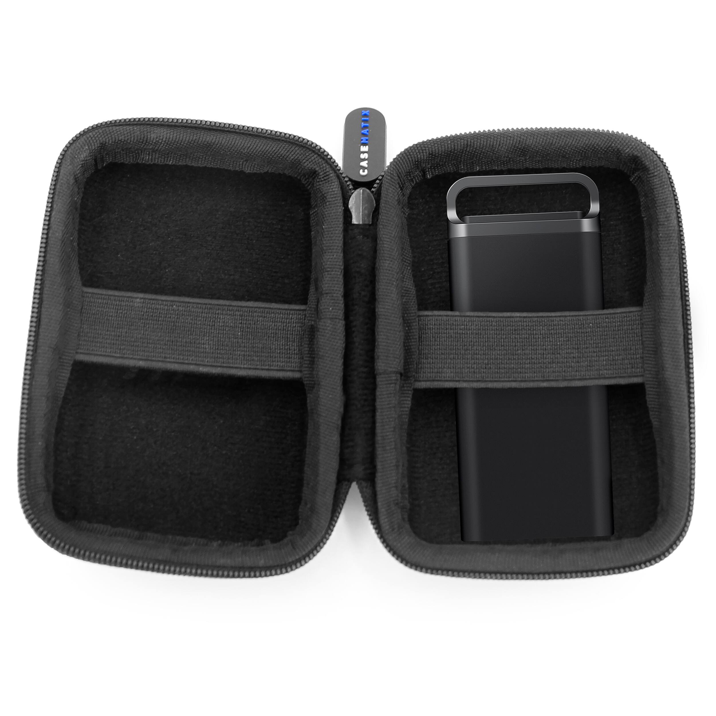 Alt View 6. CASEMATIX - Portable SSD Hard Drive Case for Samsung T5 EVO Portable External Solid State Drive | Protective Storage with Carabiner.