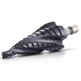 VEVOR - Step Drill Bit, 3/16 to 7/8 inch, 1/4 inch Hex Shank, TiAlN Coating Cobalt HSS High Speed Steel - Black
