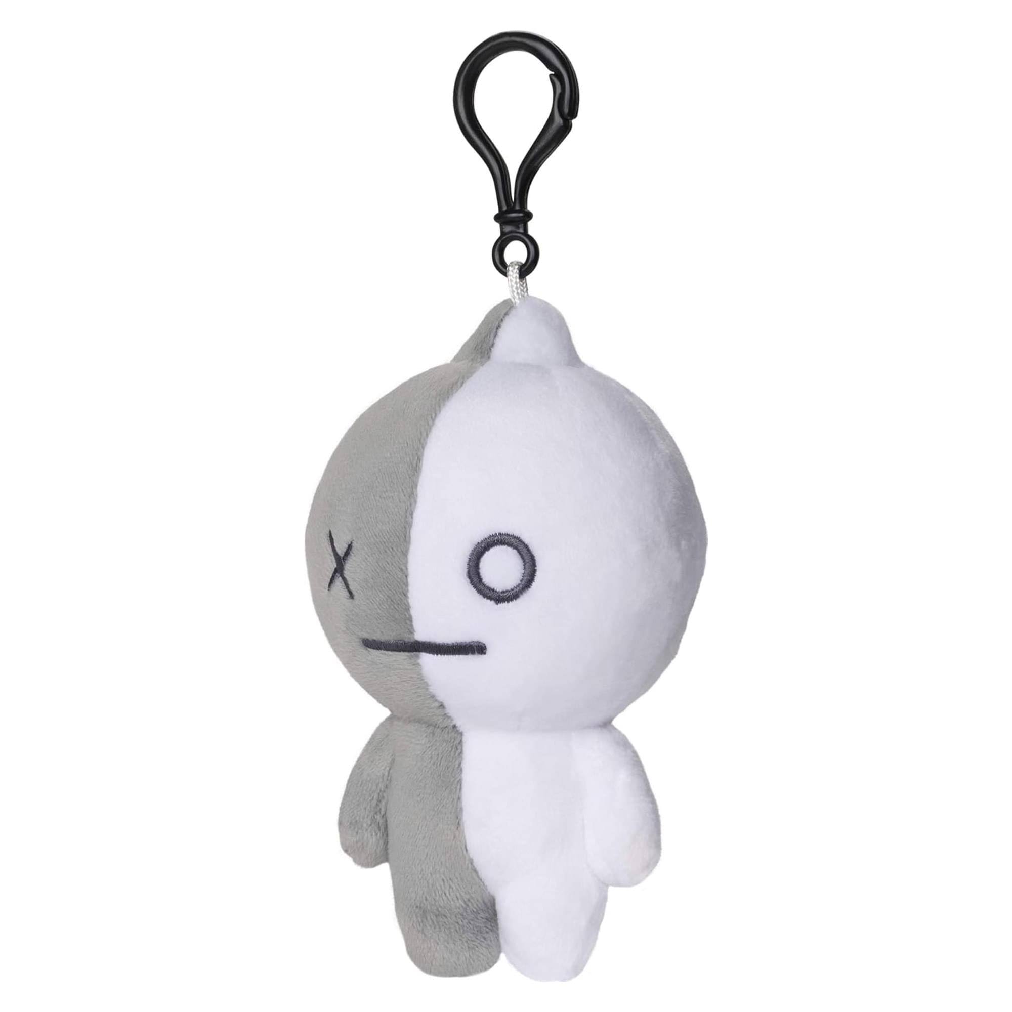 Alt View 10. Gund - Line Friends BT21 4 Inch Plush Backpack Clip | Van - Gray.