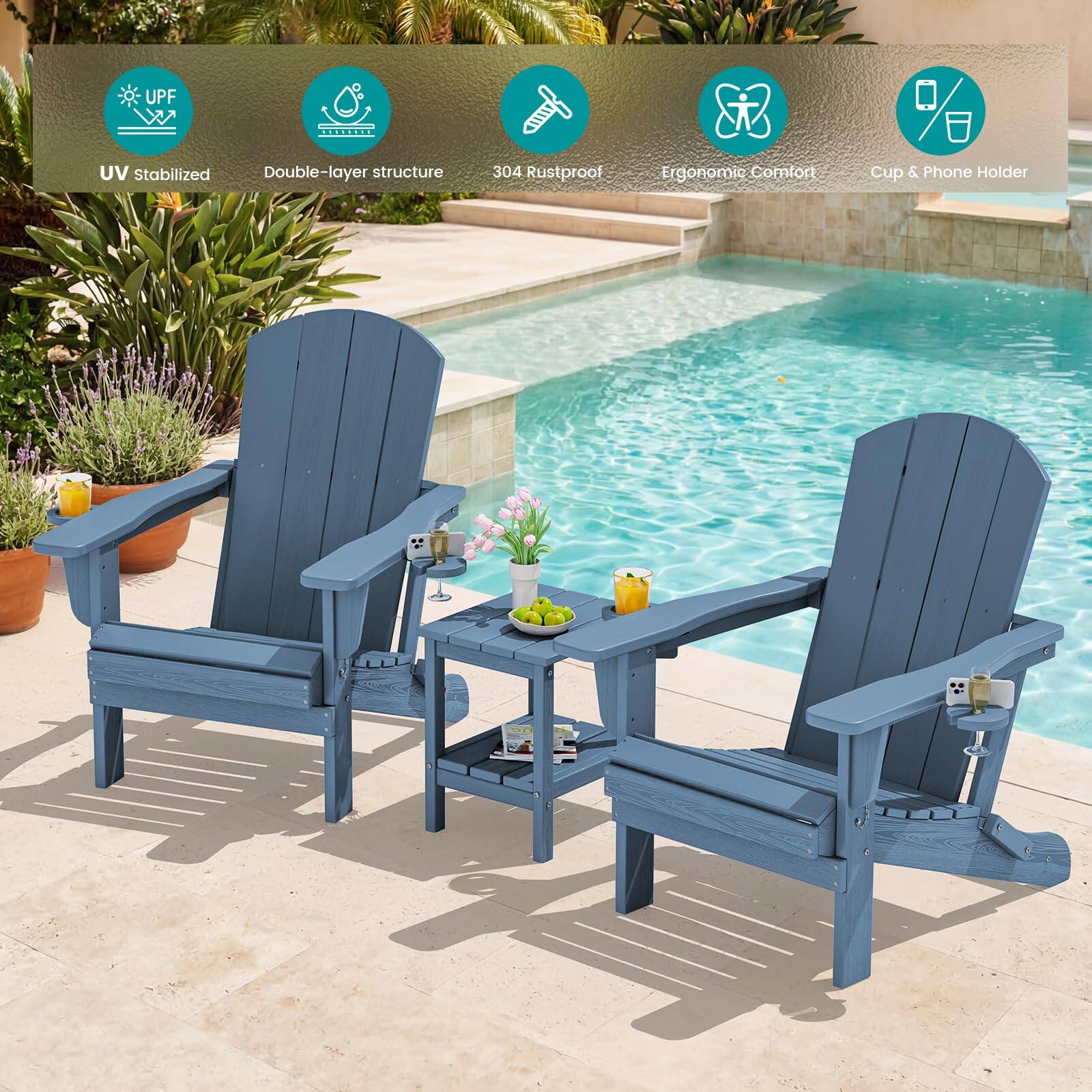 UPF UV Stabilized Double-layer structure 304 Rustproof Ergonomic Comfort Cup & Phone Holder