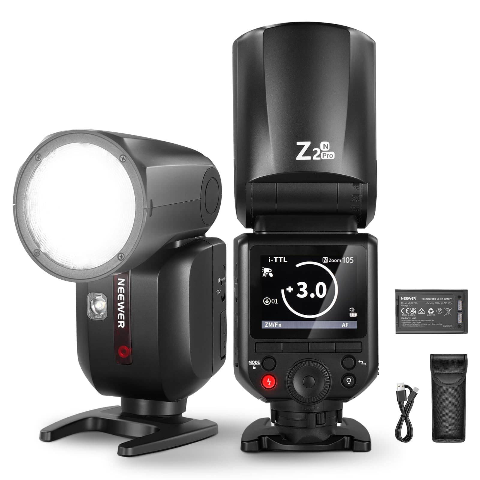 Neewer - Z2PRO-N TTL Flash for Nikon - 2.4G Wireless HSS Speedlite Compatible with Godox System