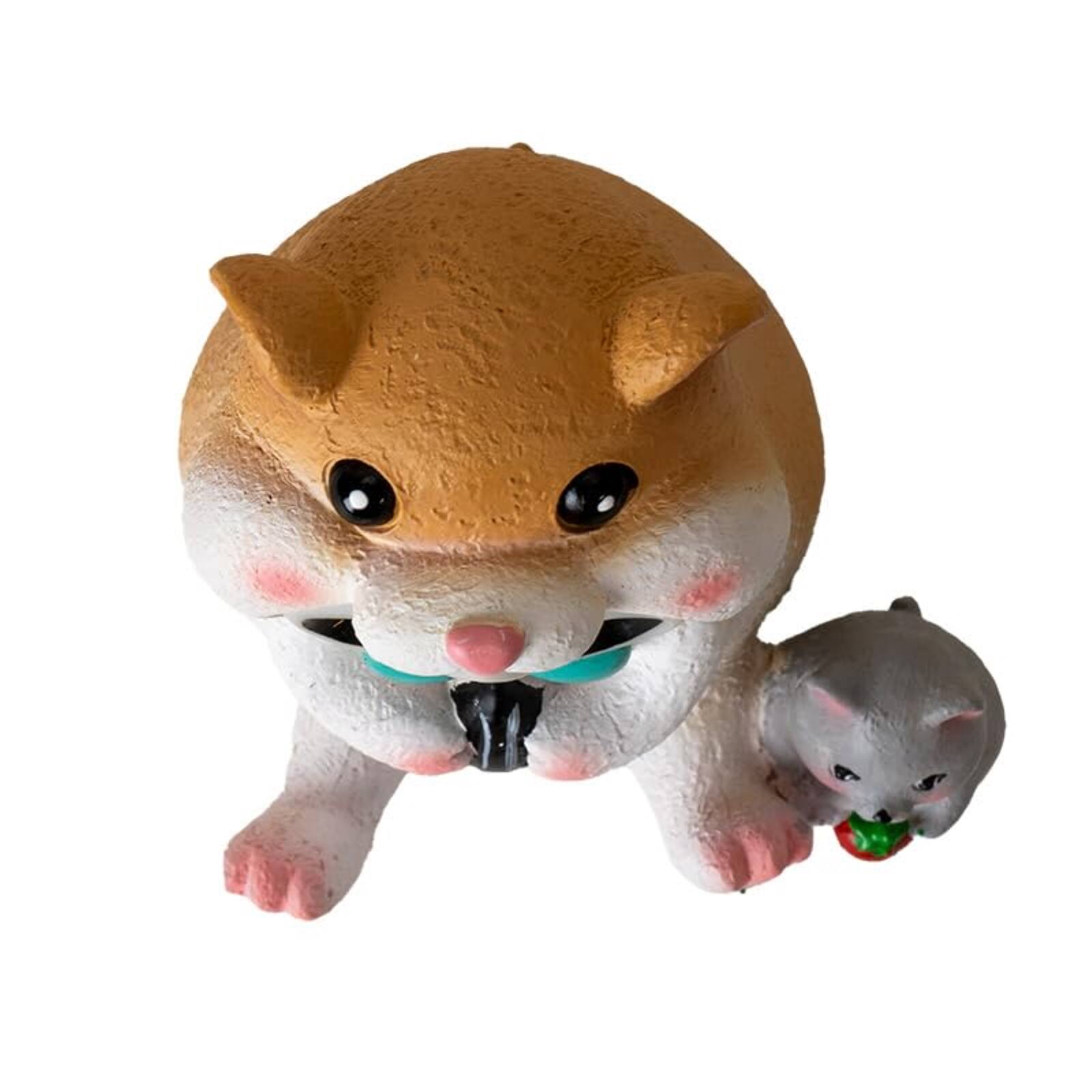 Left. Pacific Trading - Hammy Furrybones Figurine Skeleton in Adorable Hamster Costume with Tiny Mouse Friend 2.95 Tall - White.