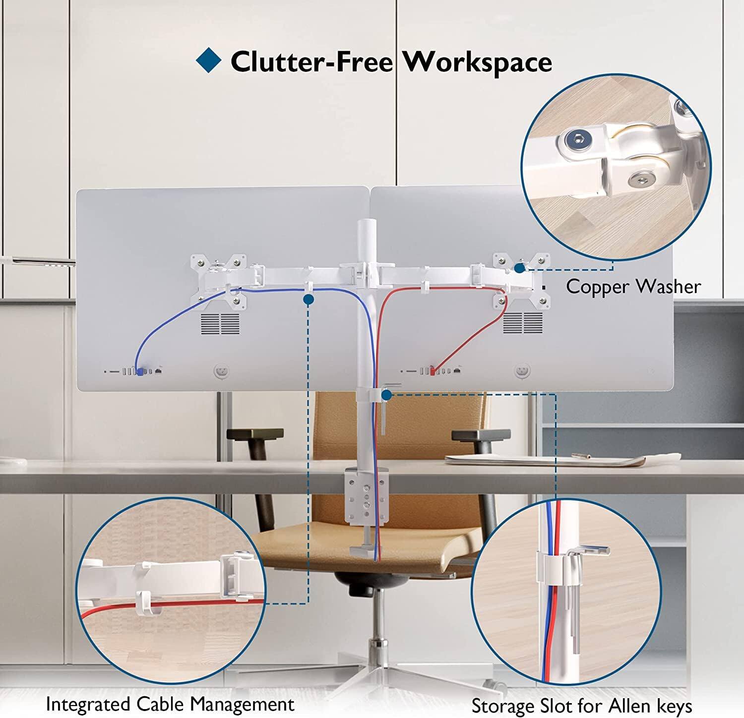 Clutter-Free Workspace

- Copper Washer
- Integrated Cable Management
- Storage Slot for Allen keys