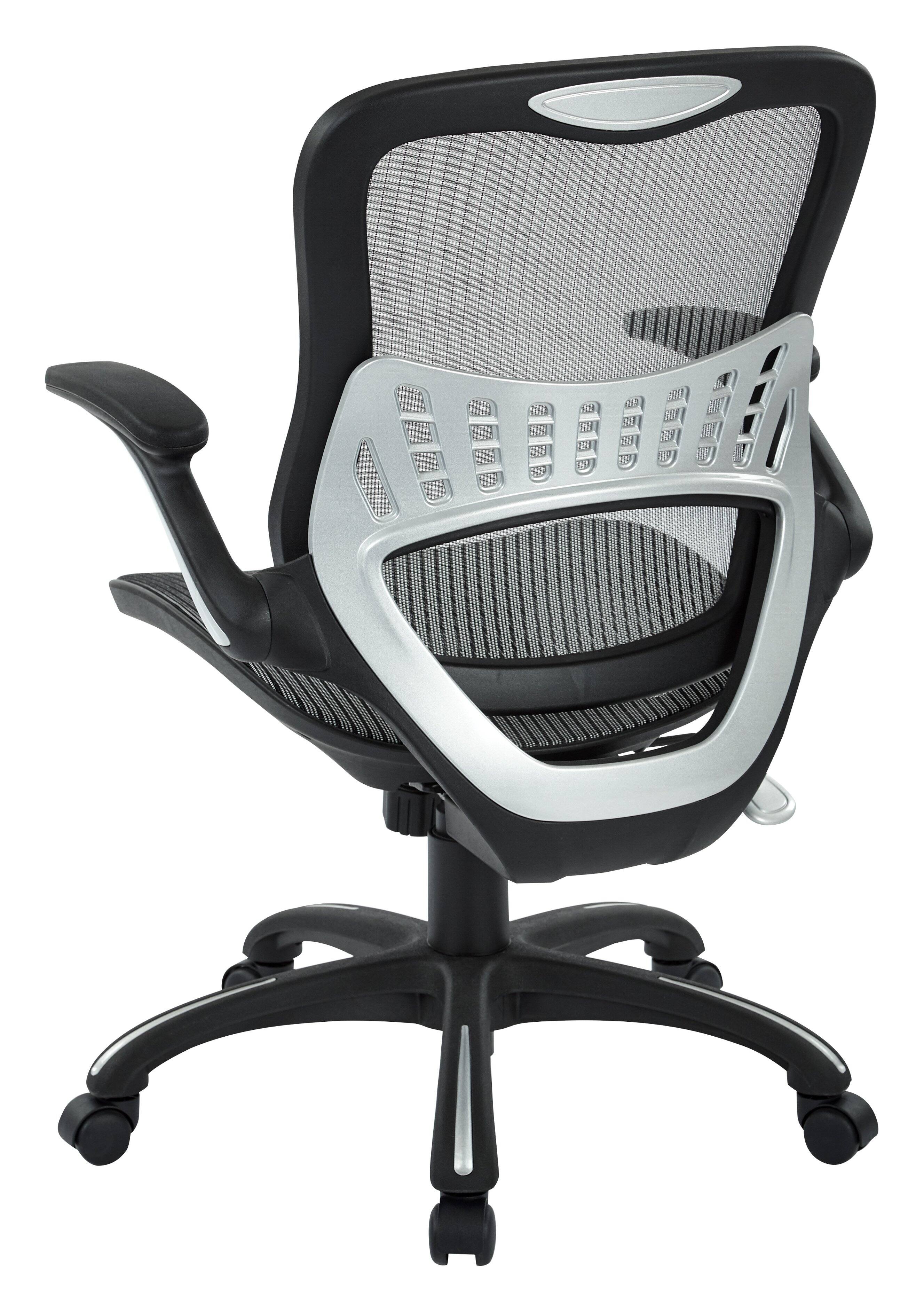 Back. Office Star Products - Mesh Seat and Back Manager’s Chair - Gray.