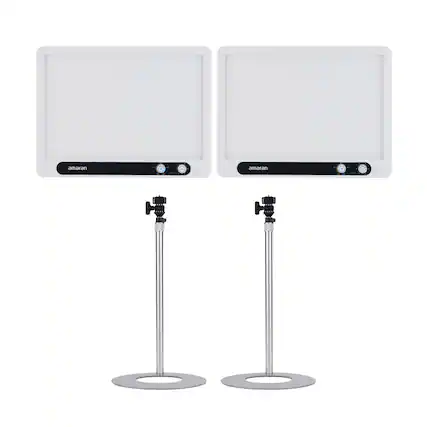 Front. Amaran - Amaran Verge Edge-Lit LED Panel Light (White, US) with Desk Stand Bundle.