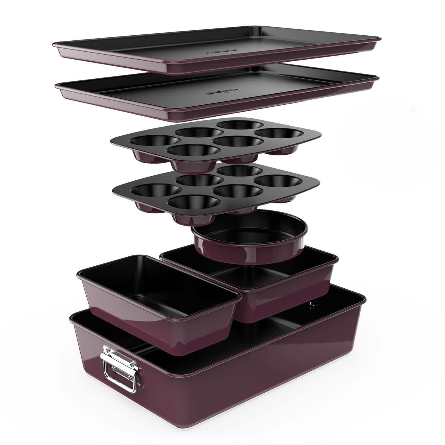 NutriChef - 8-Piece Nonstick Stackable Bakeware Set price history on PriceWatchPro