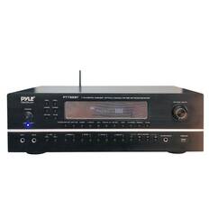 PYLE
PyleUSA.com
PT796BT
7" INCH DIGITAL KARAOKE OPTICAL/COAXIAL/HDMI ARC/BT/RADIO RECEIVER
POWER
ON/OFF
TUNER
FM/AM
SCAN
PHONO MM/MC MP3/BT RADIO 7 INPUT AUX
VOLUME/MULTI
DIGITAL IN HDMI ARC DSP CH MODE TREBLE BASS
MIC1
MIC2
TREBLE
BASS
SPEED
DELAY
MP3 CONTROL
HEADPHONES
USB
PHONO