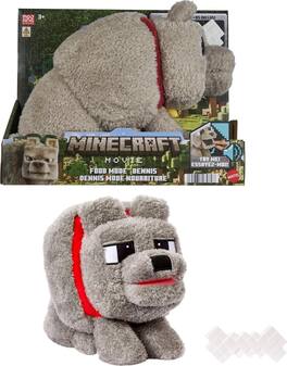 A Minecraft Movie Food Mode Dennis the Wolf Plush - COLLECTIBLES - Mattel