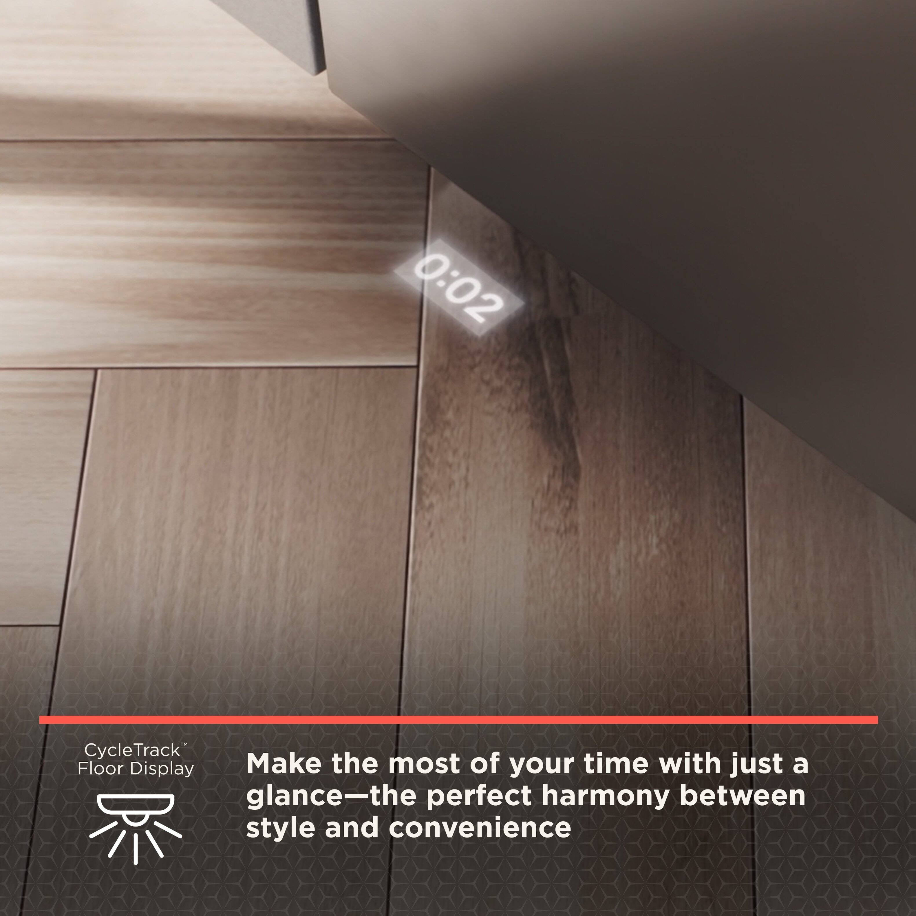 0:02 CycleTrack Floor Display  
Make the most of your time with just a glance—the perfect harmony between style and convenience