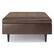 Left Zoom. Simpli Home - Shay Mid Century Large Square Coffee Table Storage Ottoman - Distressed Chestnut Brown.