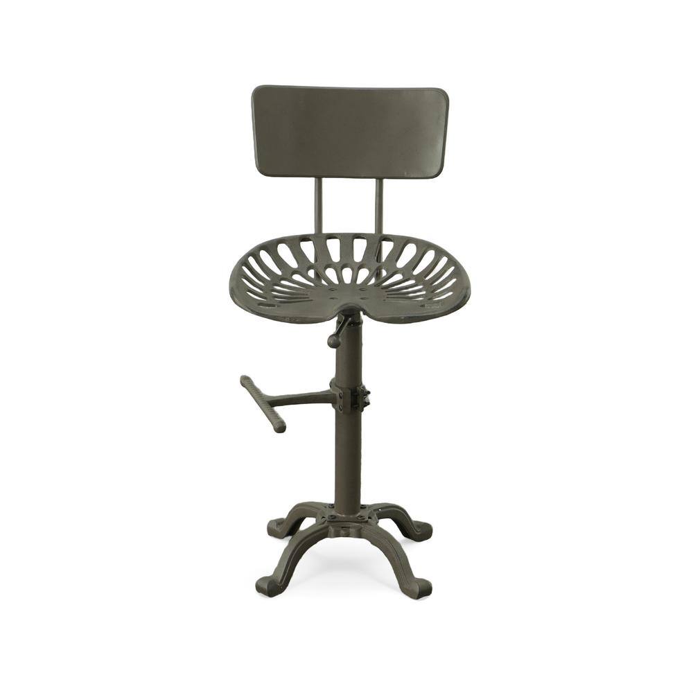 Alt View 6. Carolina Chair & Table - August Tractor Seat Barstool with Back - Industrial - Industrial.