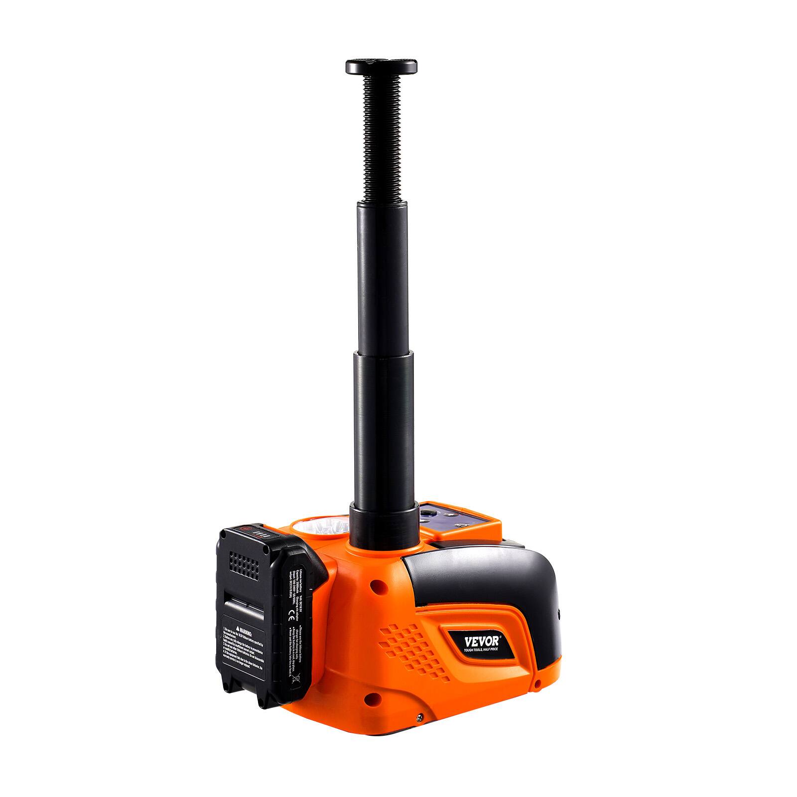 Alt View 5. VEVOR - Electric Car Jack, 5 Tons /11000 lbs, Electric Scissor Jack with Electric Impact Wrench, Tire Change Replacement - Orange;Black.