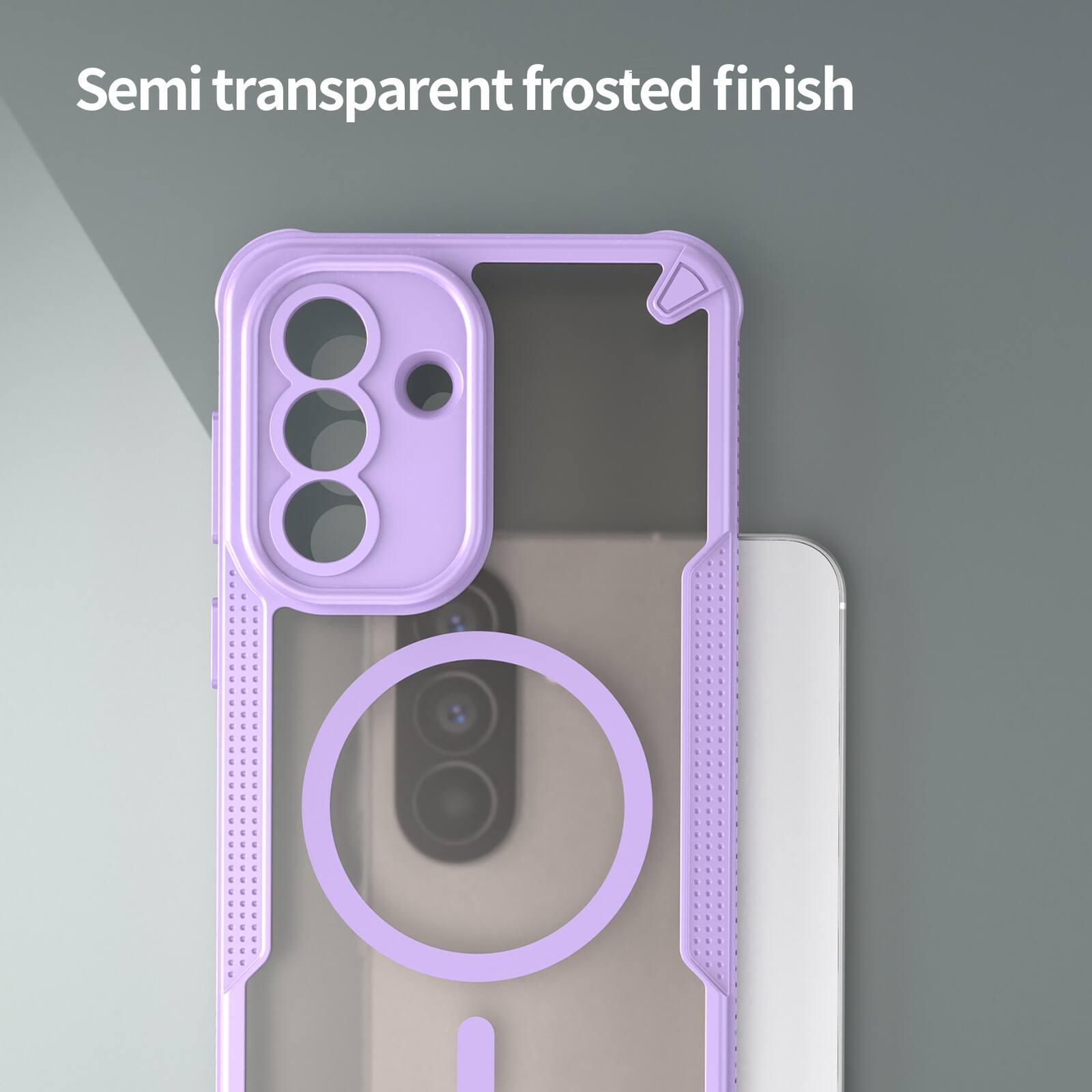 Semi transparent frosted finish