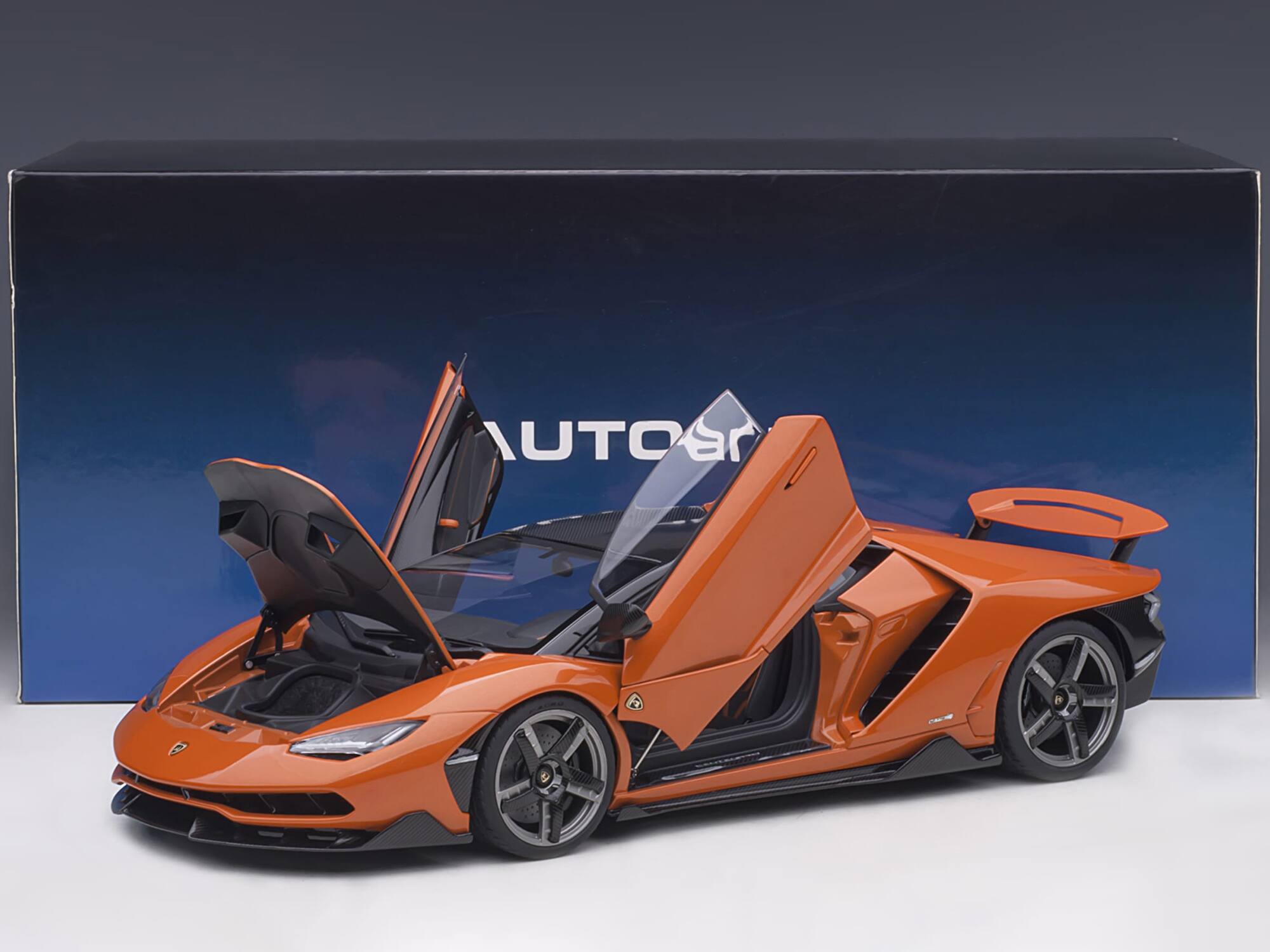 Alt View 5. Autoart - Lamborghini Centenario Arancio Argos / Pearl Orange with Carbon Top 1/18 Model Car by Autoart.