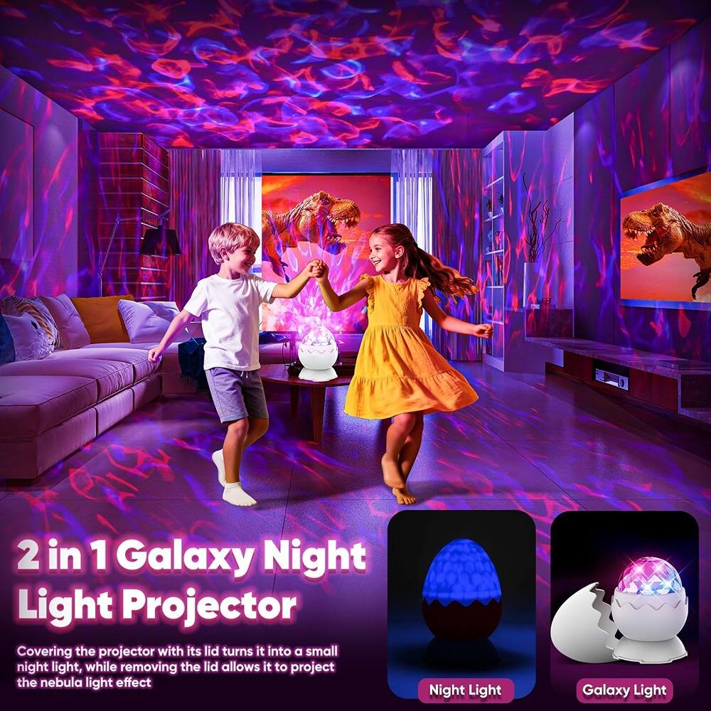 2 in 1 Galaxy Night Light Projector

Covering the projector with its lid turns it into a small night light, while removing the lid allows it to project the nebula light effect.

Night Light

Galaxy Light