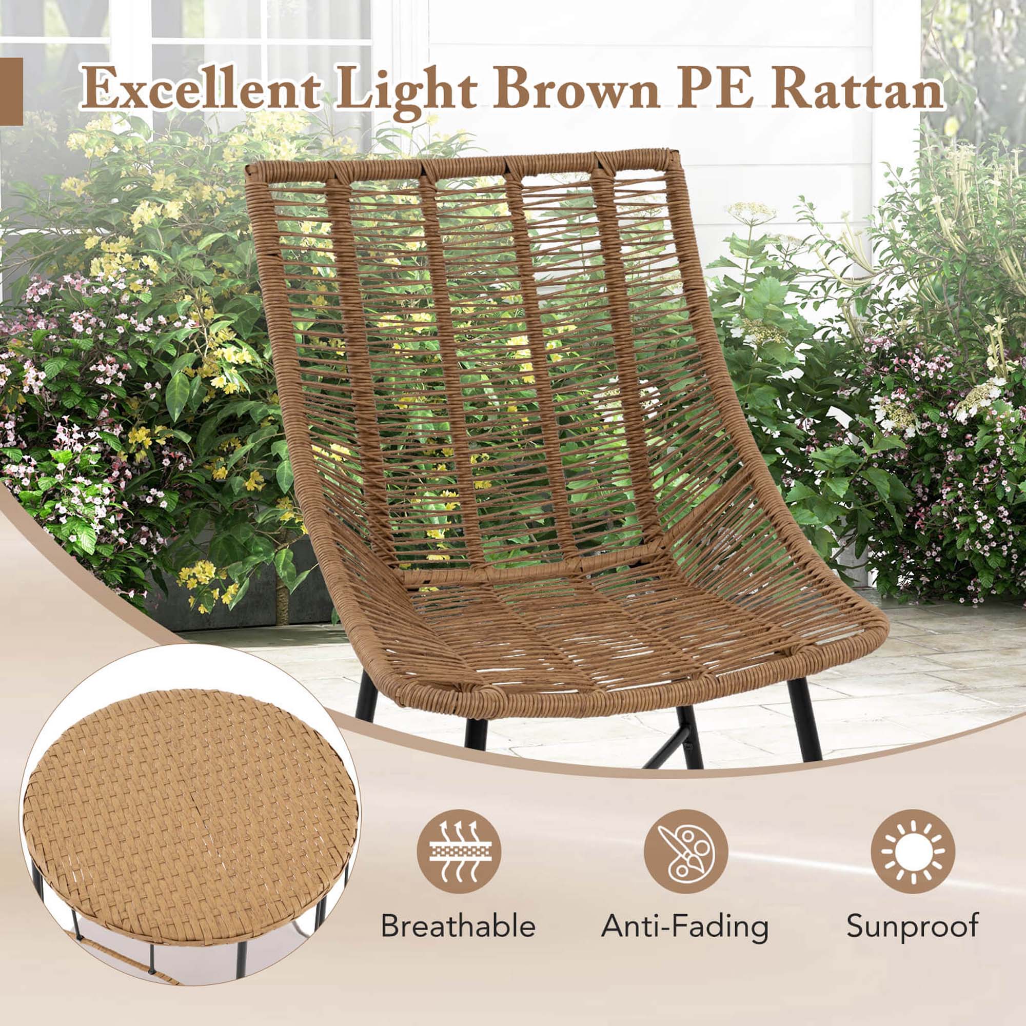 Excellent Light Brown PE Rattan

Breathable
Anti-Fading
Sunproof