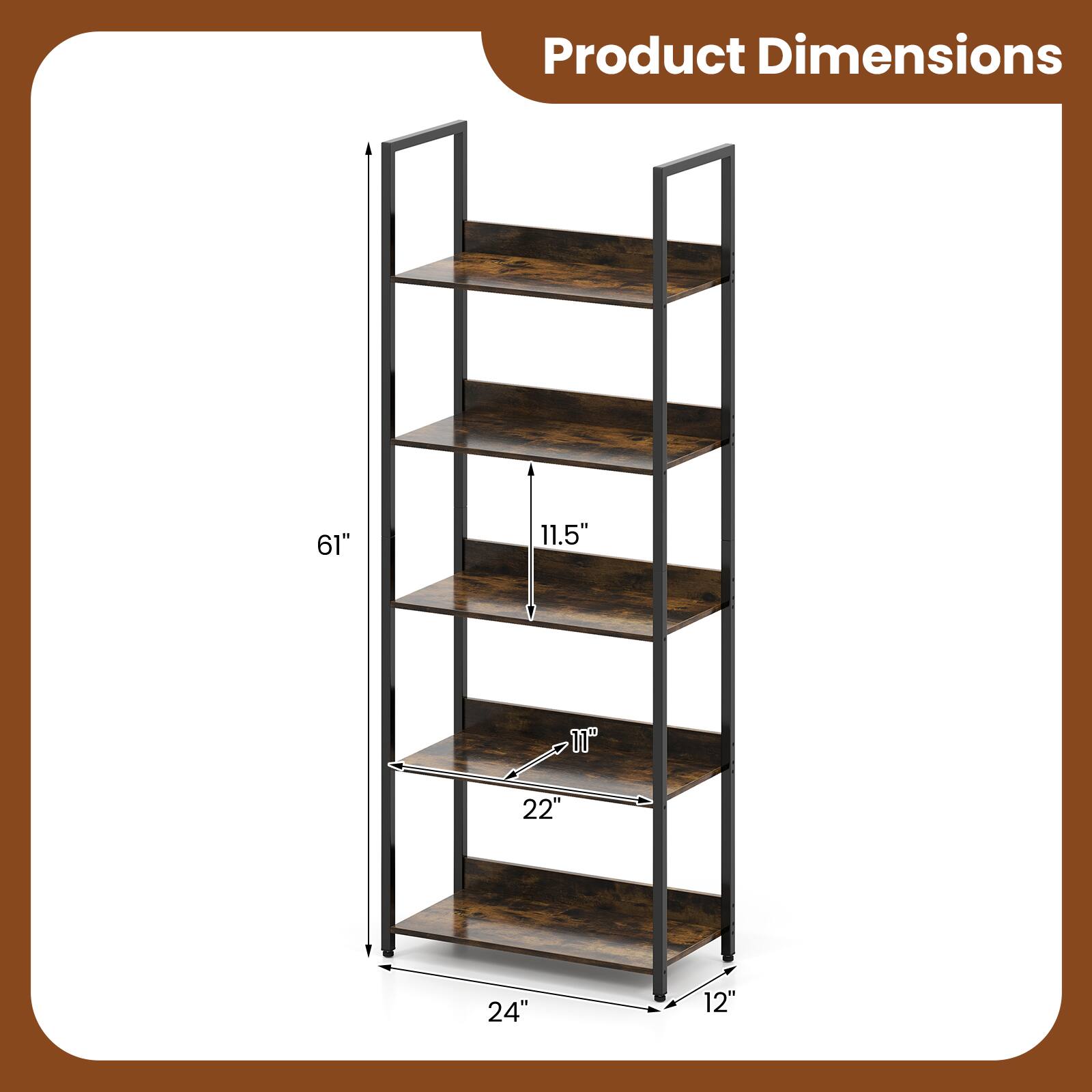 Product Dimensions: 61" x 11.5" x 11" x 22" x 24" x 12"