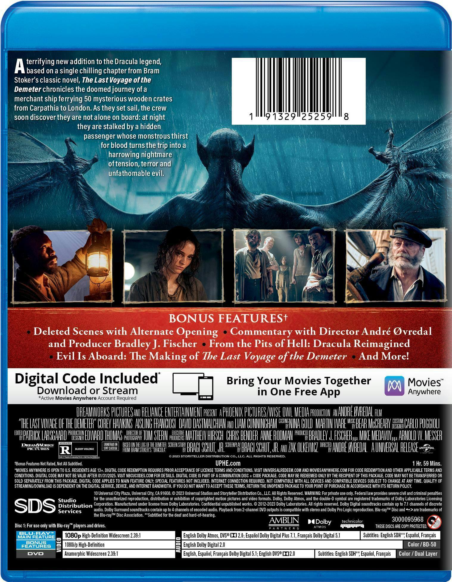 Back. The Last Voyage of the Demeter (with DVD) [Blu-ray].