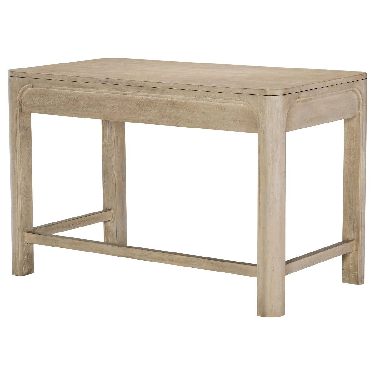 Alt View 3. Loheer - Loheer Makeup Vanity Table, Weathered Mango Finish, Two Felt-Lined Drawers - Weathered Mango.