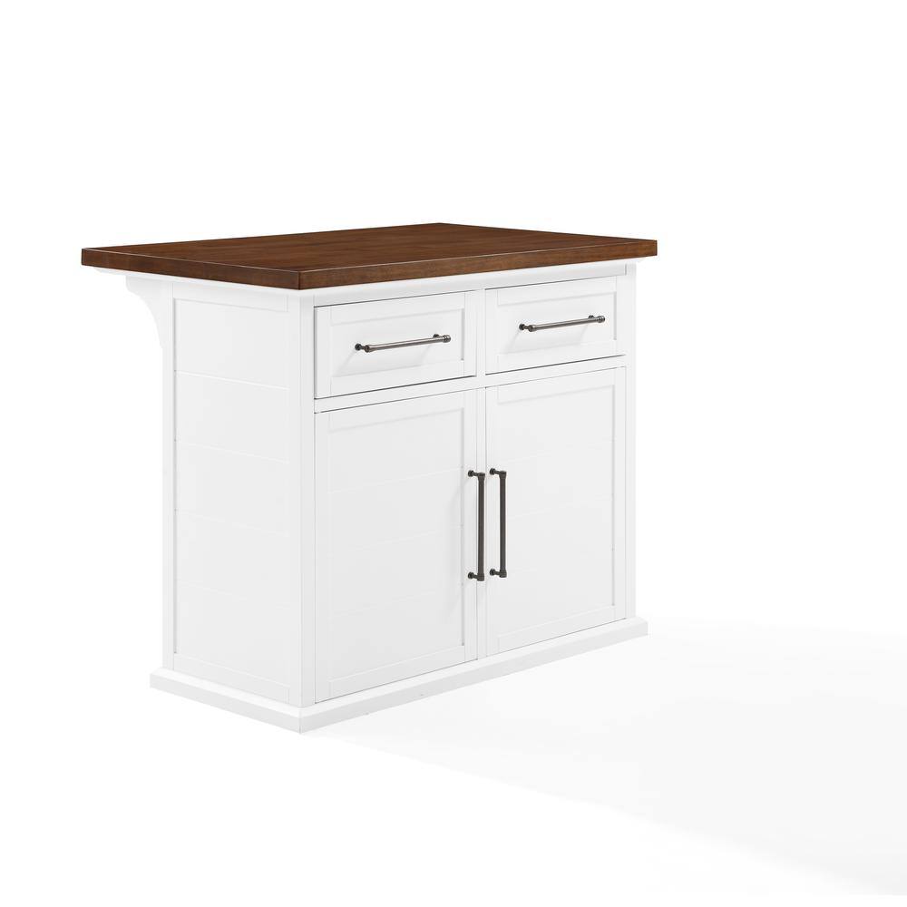 Alt View 10. Crosley Furniture - Bartlett Wood Top Kitchen Island - White.