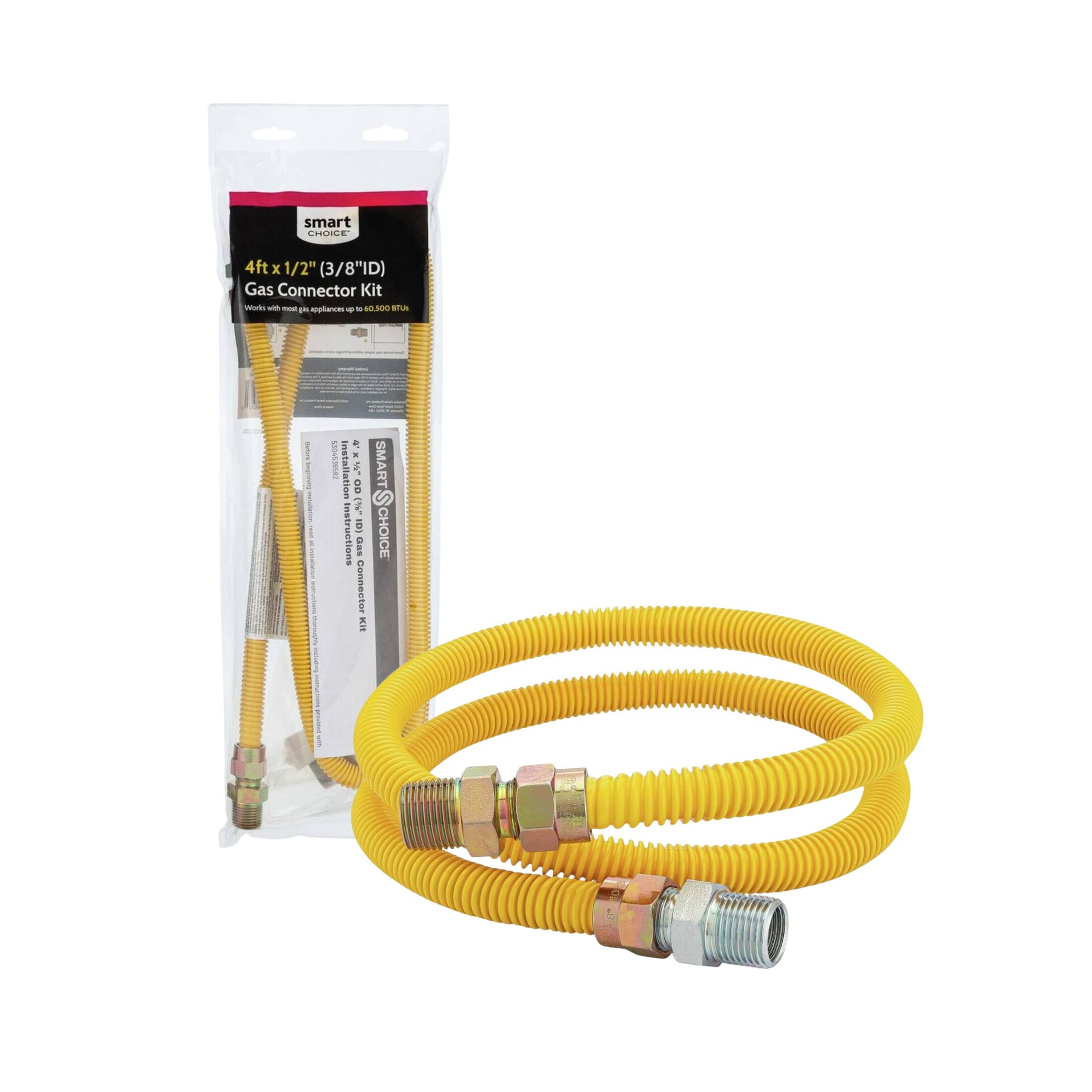 Smart Choice - 4' X 1/2" Gas Connector Kit