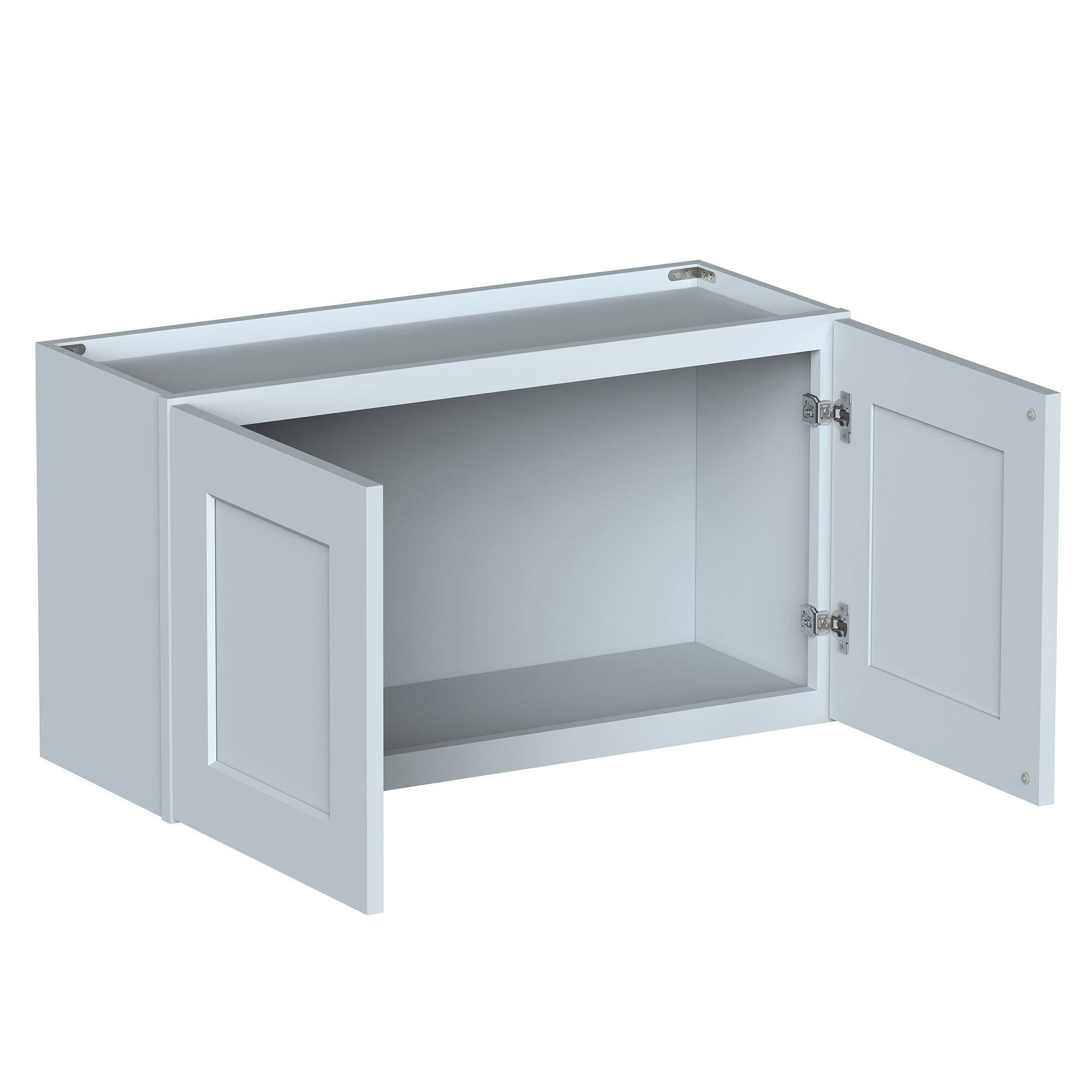 Alt View 2. Boyel Living - 33in.W x12in.D x18in.H WALL CABINET Fully assembled Cabinet With Two HDF Doors - Gray.