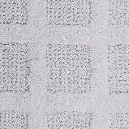 Front. Knightsbridge - Knightsbridge 100% Cotton Reversible Honeycomb Bath Rug - Elegant White Design - White.