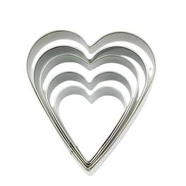 Kitcheniva - 5-Piece Stainless Steel Heart Shaped Cookie Cutter