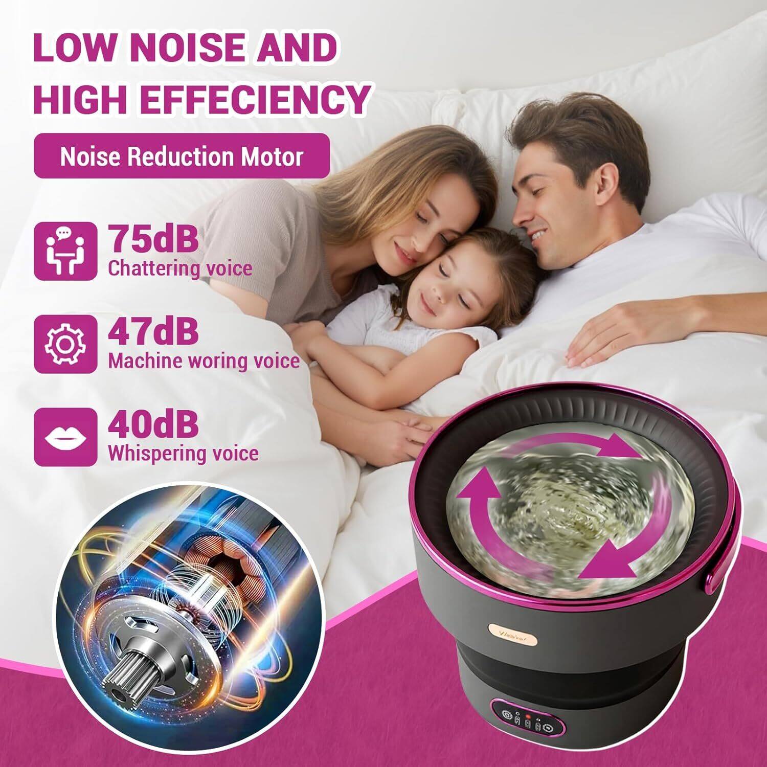 Left. Acekool - 13L Mini Portable Washing Machine and Dryer for RV Travel Hotel Laundry, Black - Black.