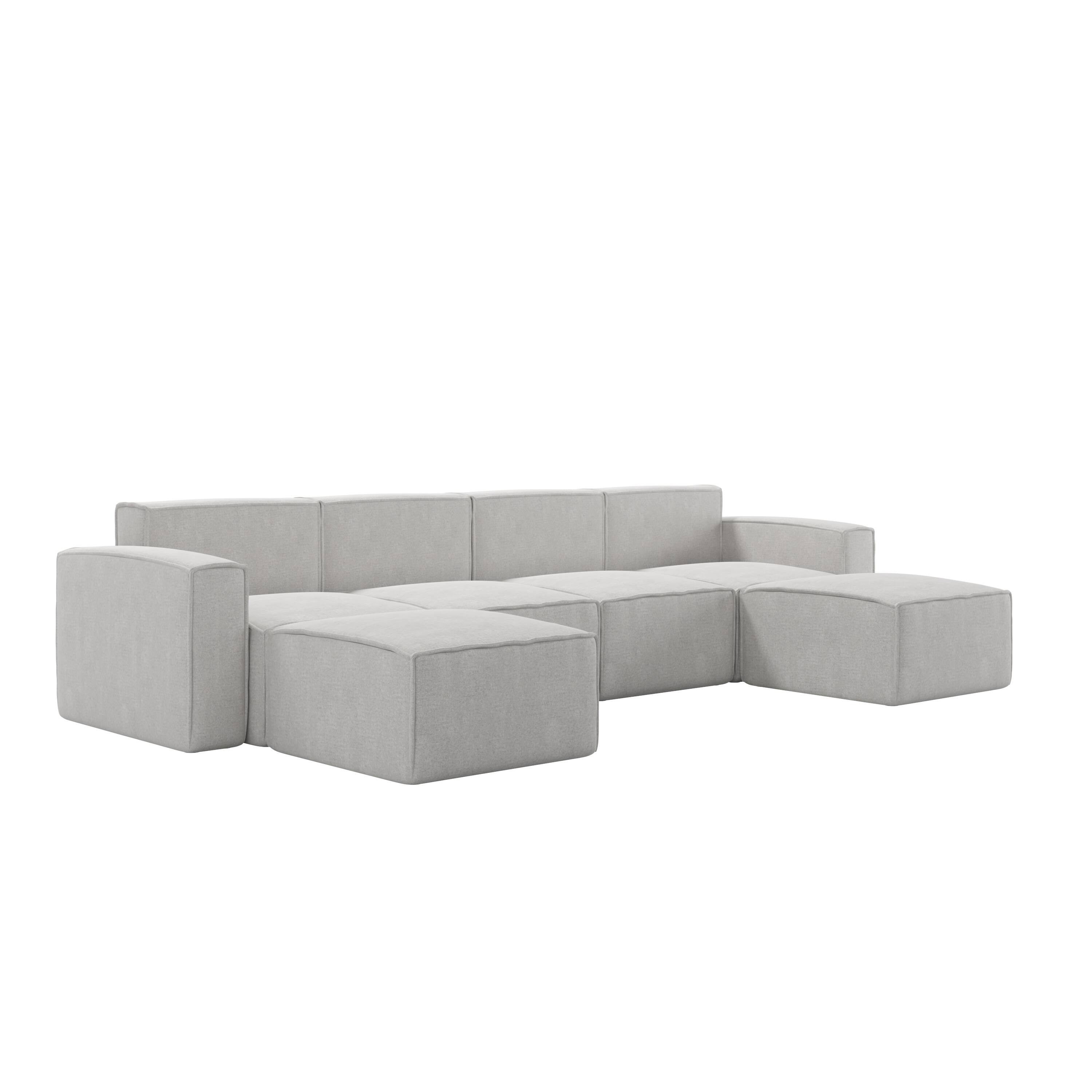 Front. Flash Furniture - Bridgetown Luxury Modular 6 Piece Sectional Sofa, Cream - Off-White.