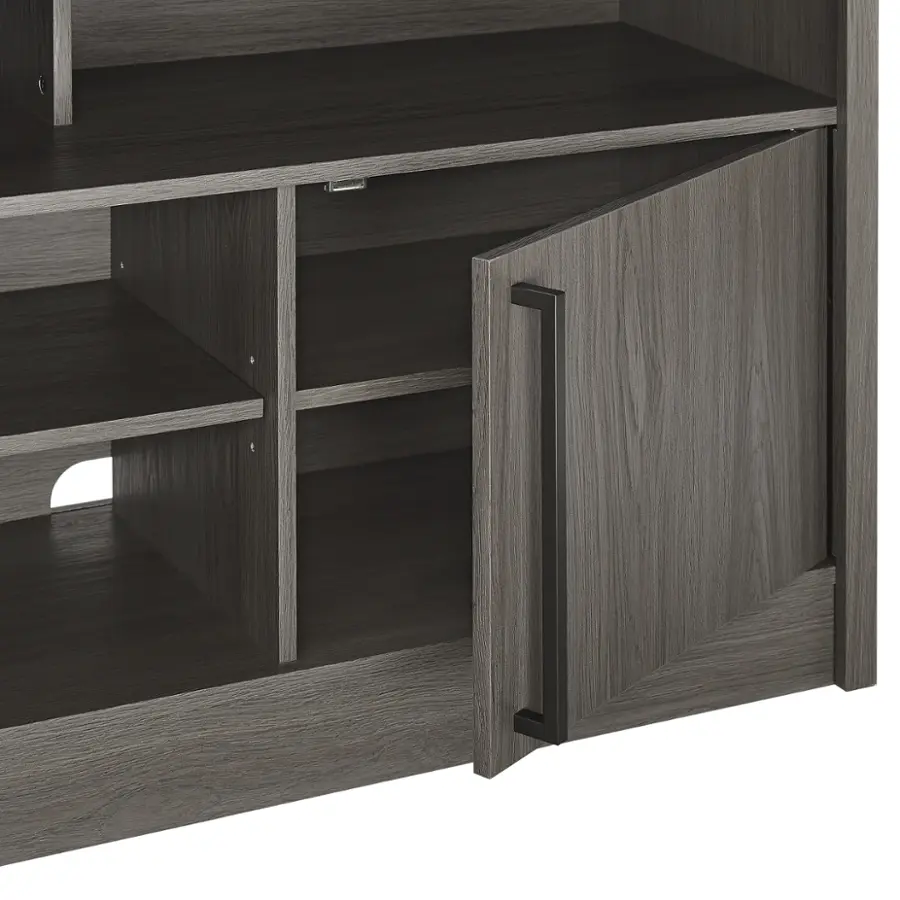 Insignia™ Tv Stand For Most Tvs Up To 55” With Gaming Nook Dark Gray Ns 