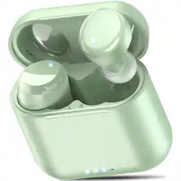 TOZO - T6 Wireless Earbuds, Bluetooth 5.3, Stereo Sound, 50H Playtime, Wireless Charging, Custom EQs, IPX8 - Green