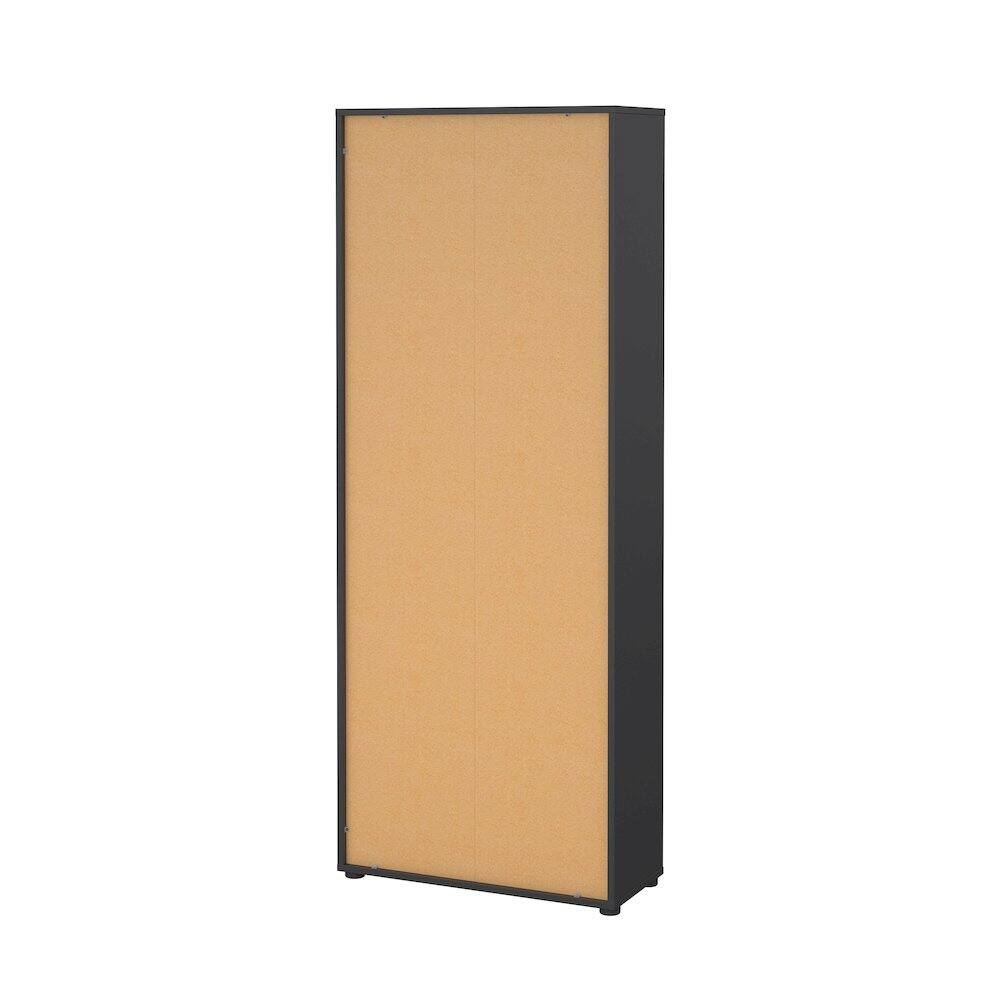 Alt View 1. Tvilum - 6 Shelf Boockase with 4 Doors, Home Office Storage - Gray.