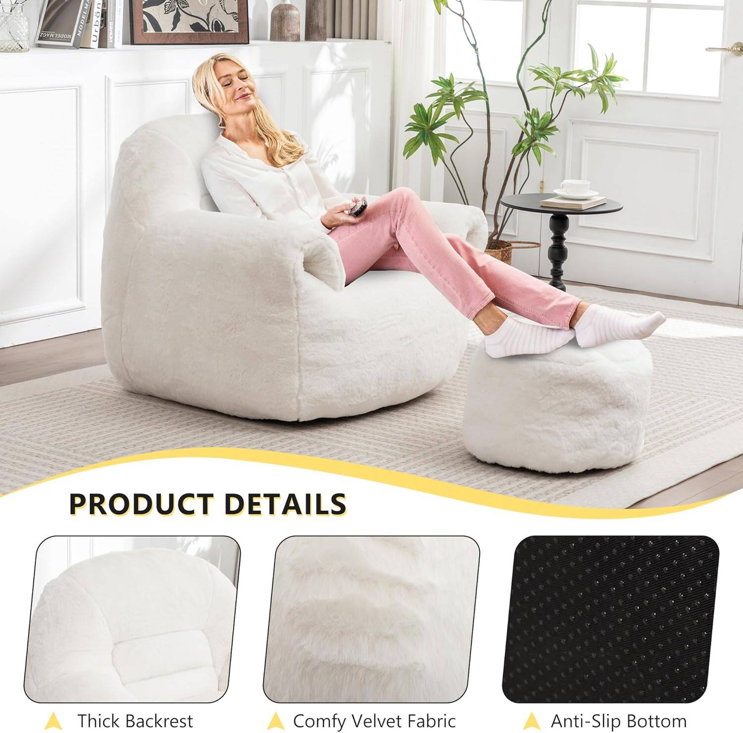 **PRODUCT DETAILS**

- Thick Backrest
- Comfy Velvet Fabric
- Anti-Slip Bottom