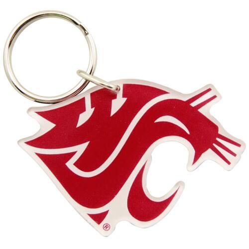 Front. WinCraft - Washington State Cougars High Definition Keychain - Multicolor.