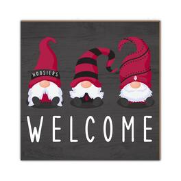 Fan Creations - Indiana Hoosiers 10'' x 10'' Welcome Gnomes Sign - Multicolor