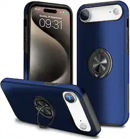 Entronix - iPhone 17 Air Case with 360º Kickstand and Enhanced Protection - Navy Blue