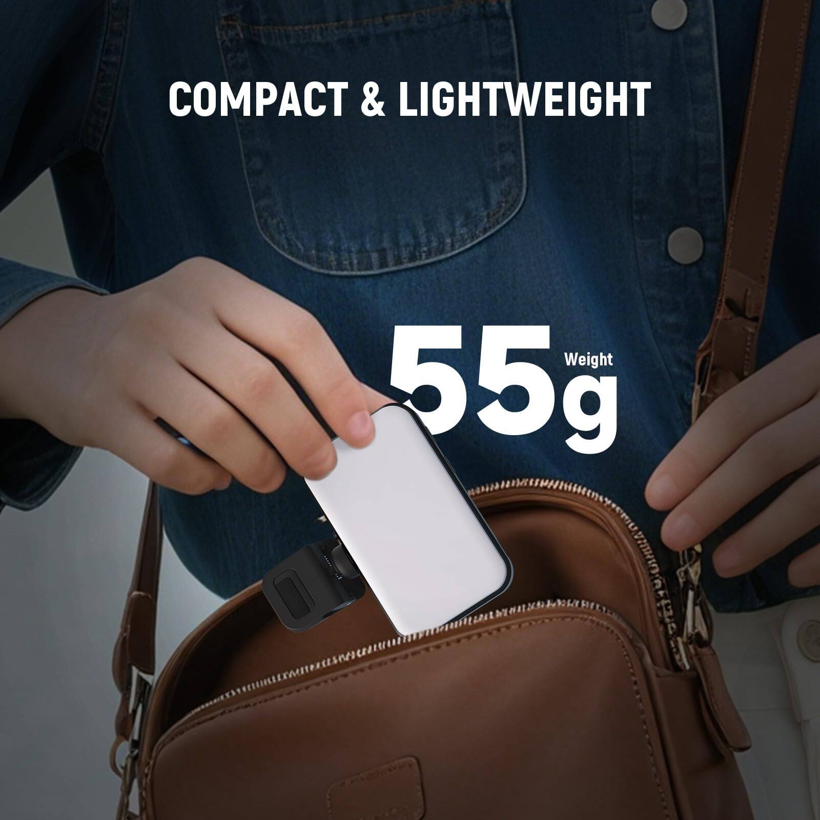 COMPACT & LIGHTWEIGHT  
Weight: 55g