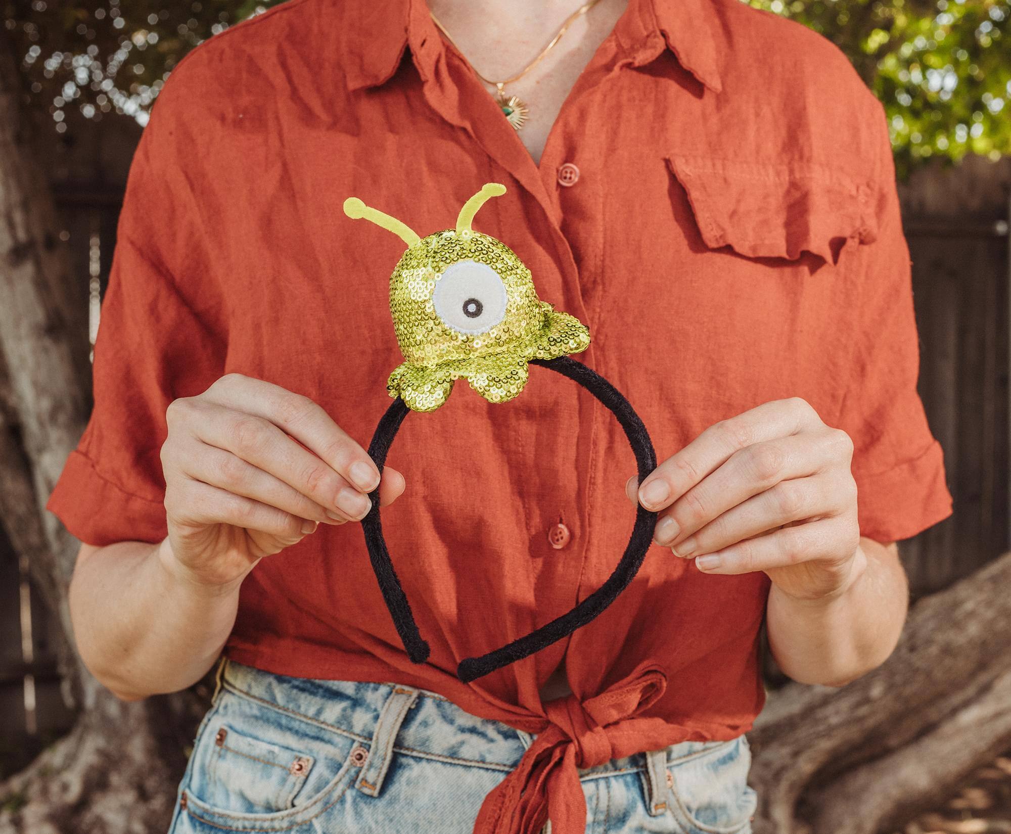 Alt View 5. Toynk - Futurama Brain Slug Sparkle Plush Headband - Multi-Colored.