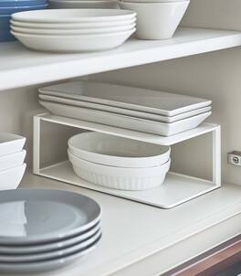Yamazaki Home - Two-Tier Cabinet Organizer - Steel - White