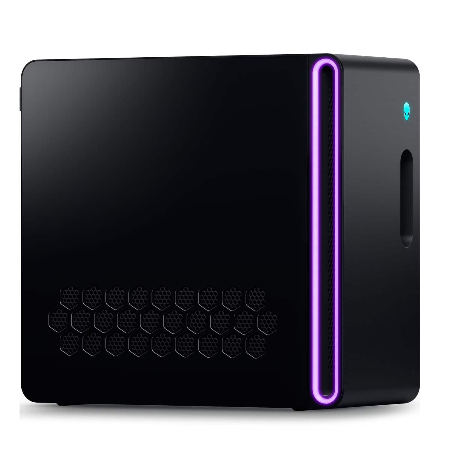 Alt View 4. Alienware - Alienware Aurora ACT1250 Desktop PC (Intel Ultra 7 265F, 32GB DDR5, 2TB PCIe SSD, Win 11 Pro) w/USB Hub - Black.