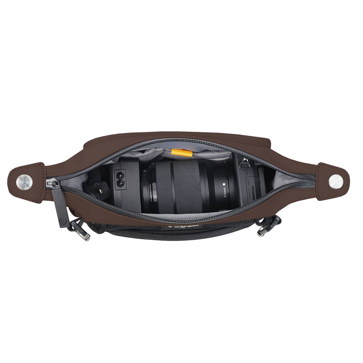 Alt View 6. Vanguard - Vanguard VEO Lite S2L Camera and Everyday Shoulder Bag - Chocolate.