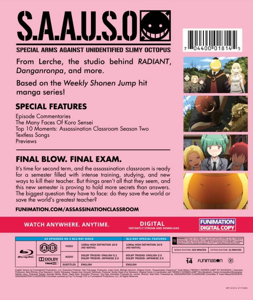 Alt View 1. Assassination Classroom: Season Two   - BLU-RAY.
