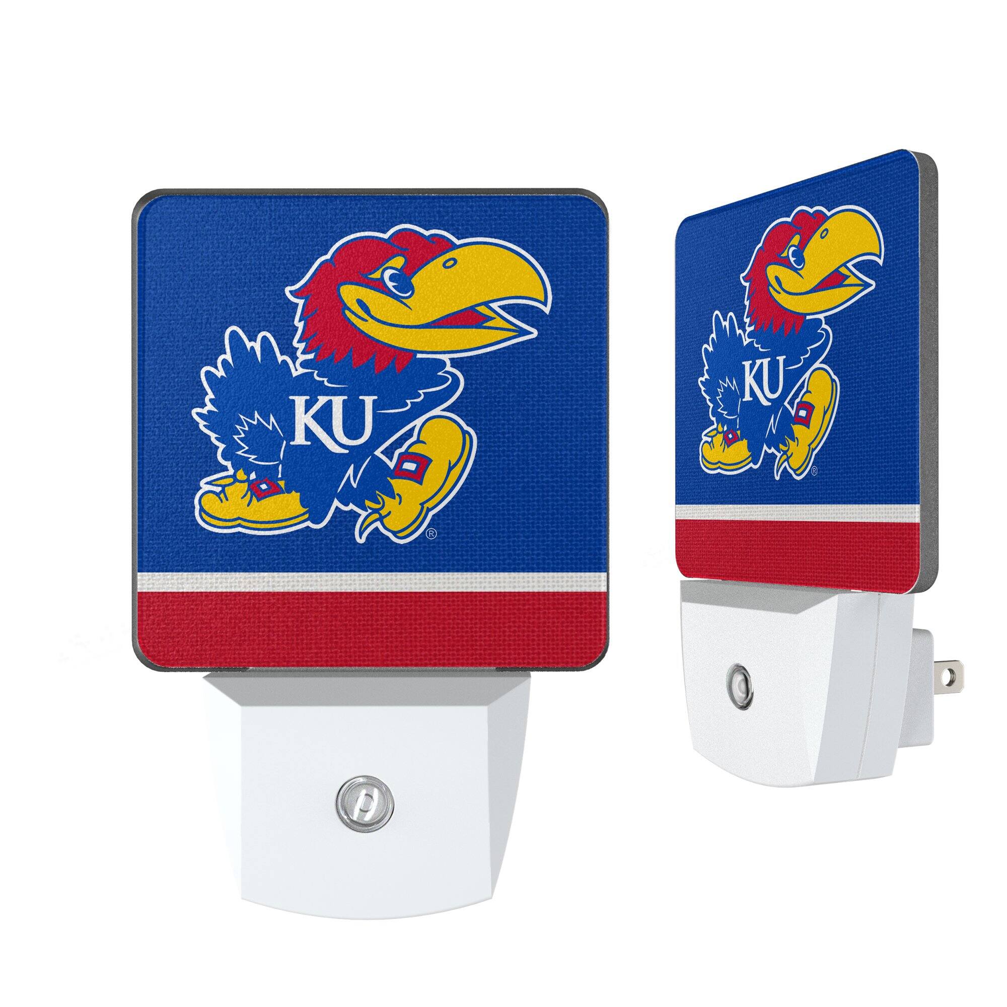 Keyscaper - Kansas Jayhawks Stripe Design Nightlight 2-Pack - Multicolor