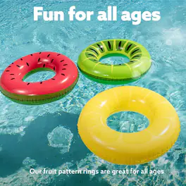 Joyfy - 3 Packs Inflatable Pool Float, Swimming Pool Tube for Kids Adults, Summer Fruits Floatie Ring Water Toys for Summer Fun