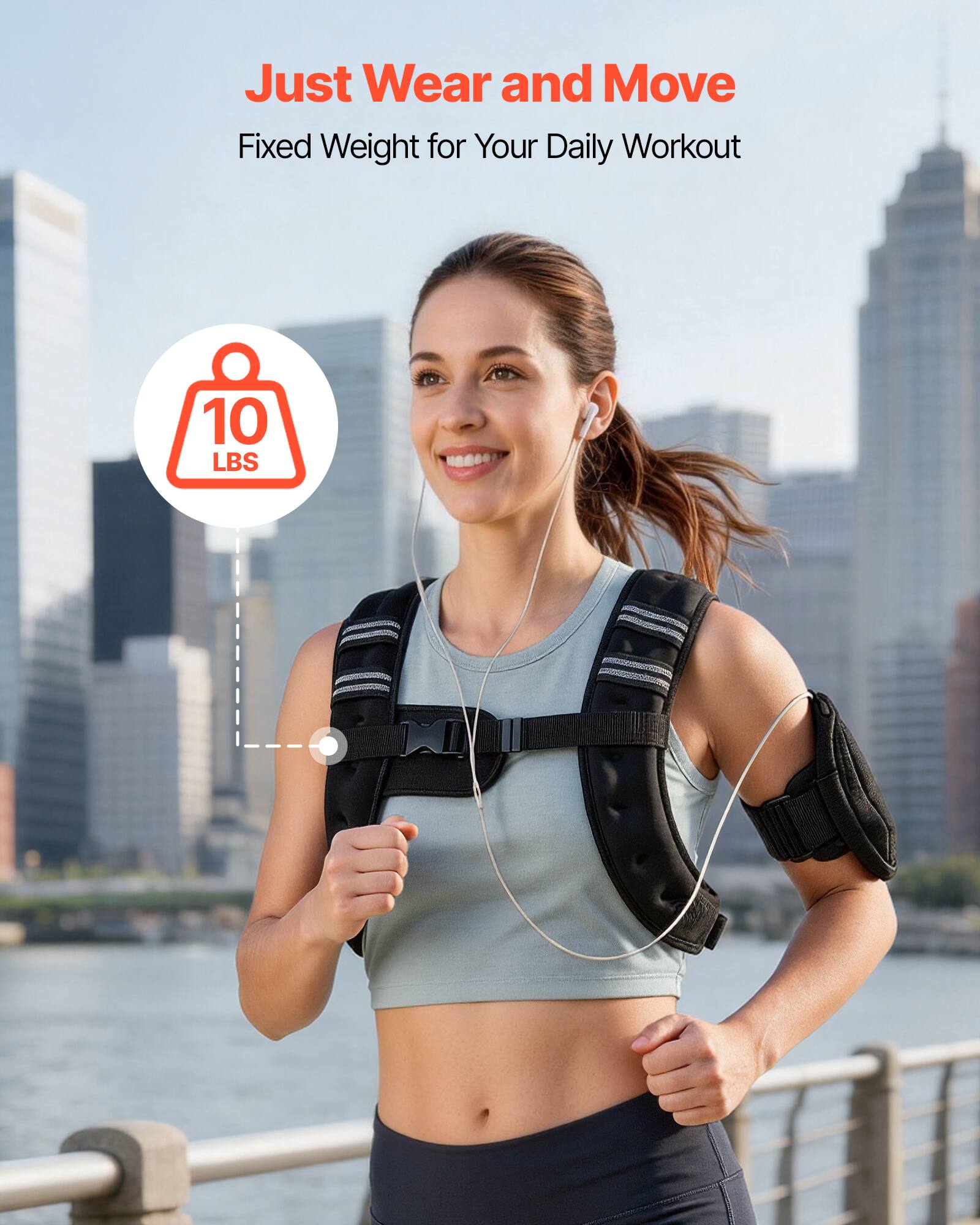 Just Wear and Move  
Fixed Weight for Your Daily Workout  
10 LBS