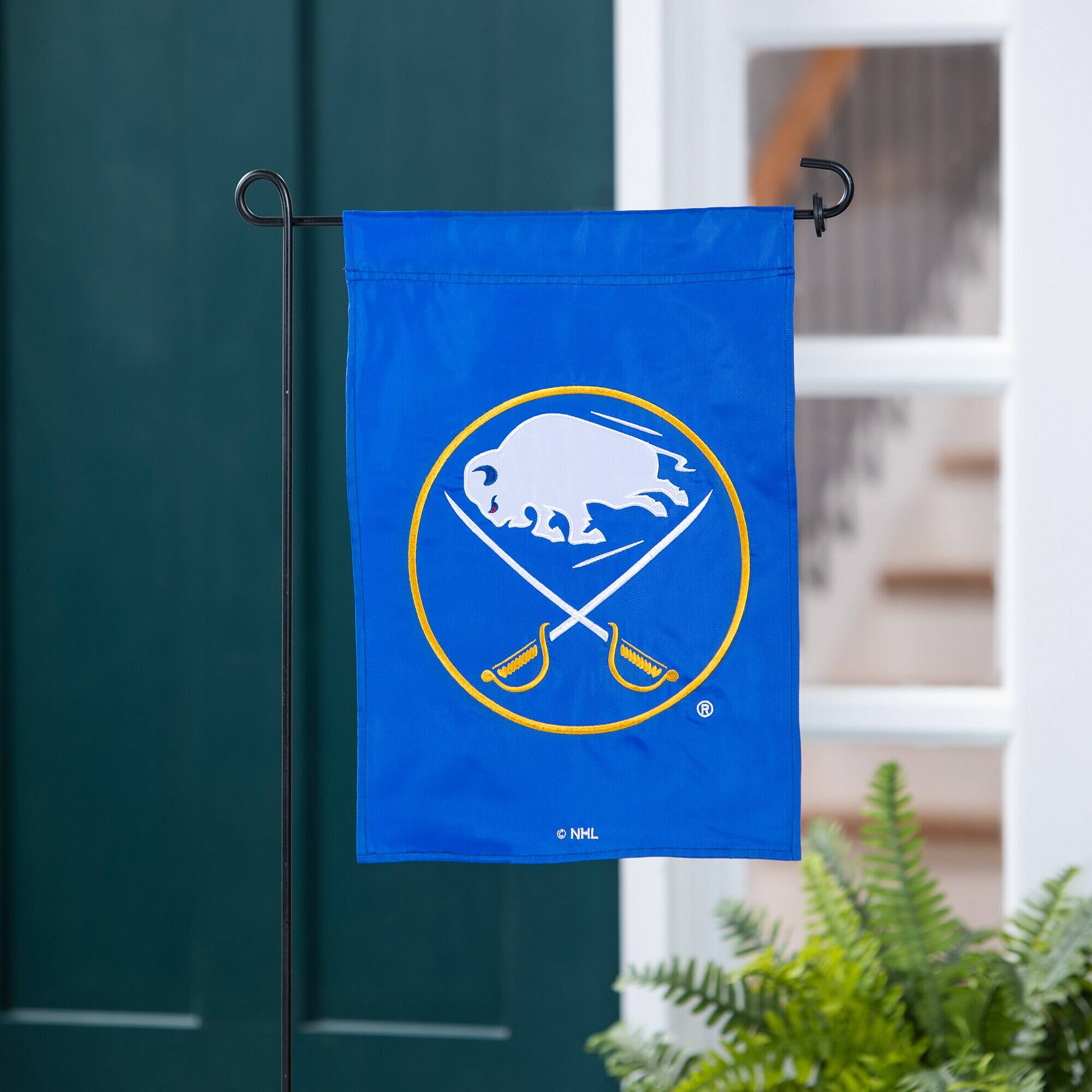 Alt View 1. Evergreen Enterprises - Buffalo Sabres 12.5" x 18" Double-Sided Garden Flag - Multicolor.